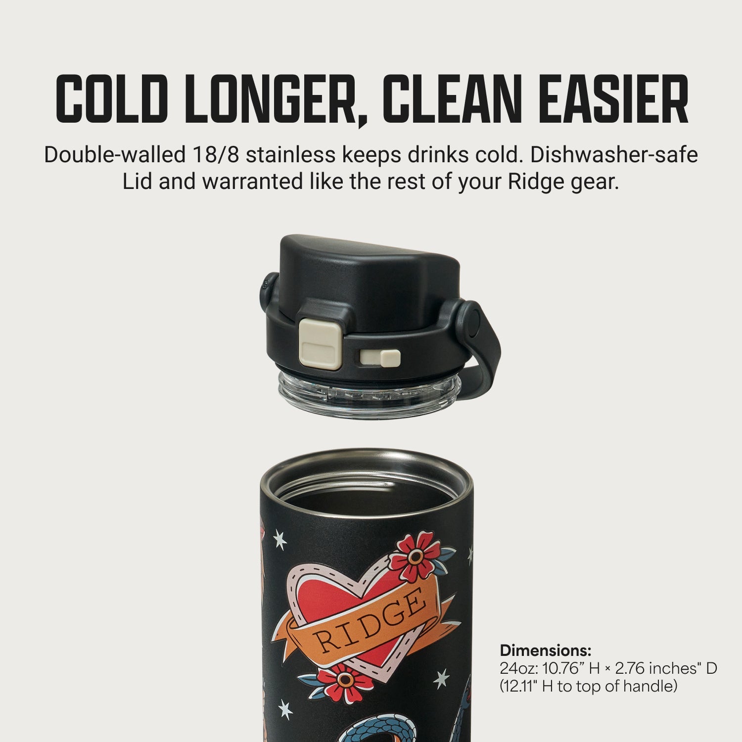 Ridge 24oz Water Bottle - American Traditional