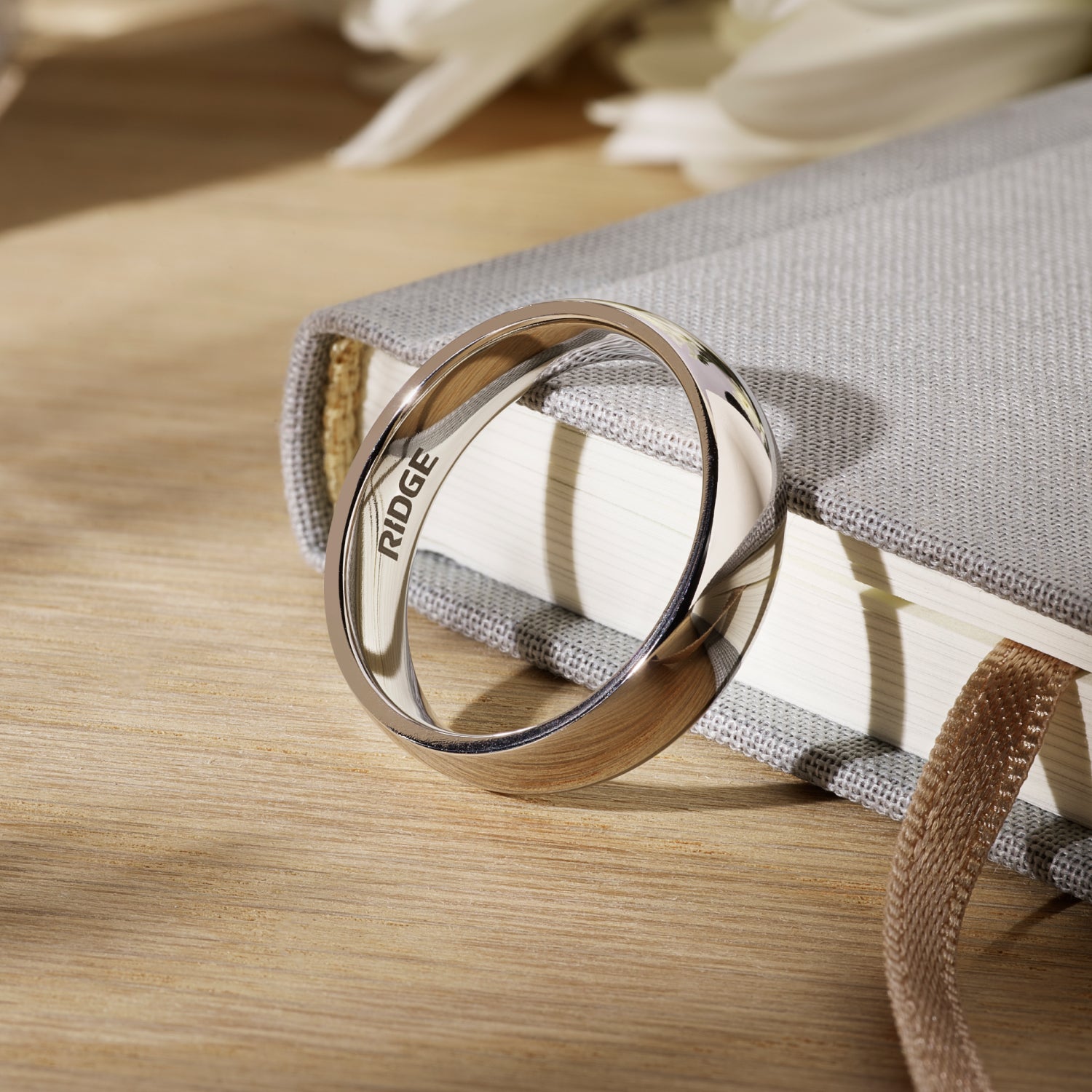 6mm Rounded Ring Set - Platinum - Tantalum Carbide