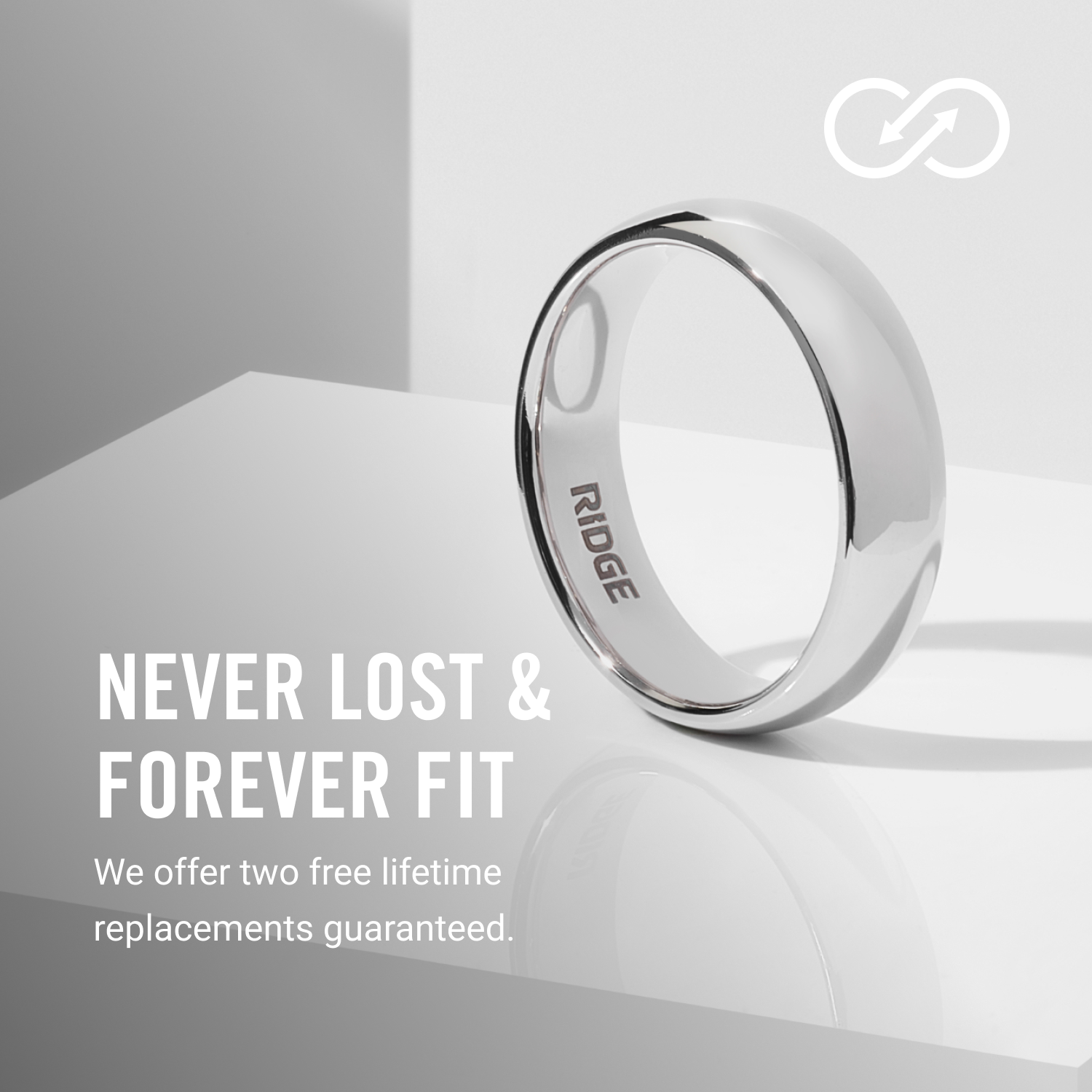 6mm Rounded Ring Set - Platinum - Tantalum Carbide