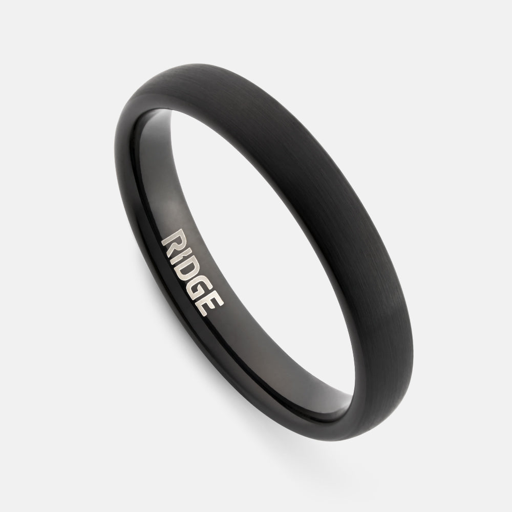 4mm Rounded Ring Set - Royal Black