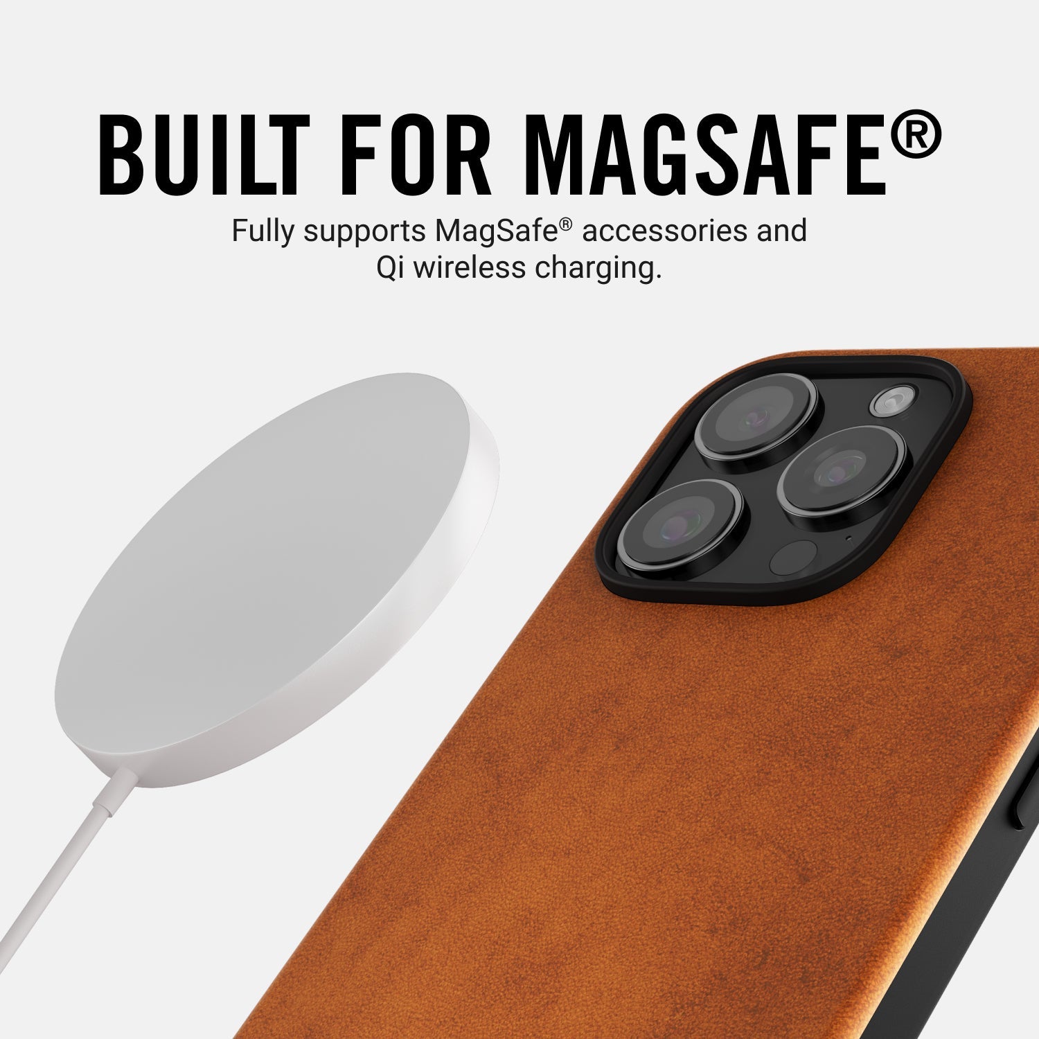Ridge Phone Case - Tobacco Brown Leather - iPhone 16 Plus