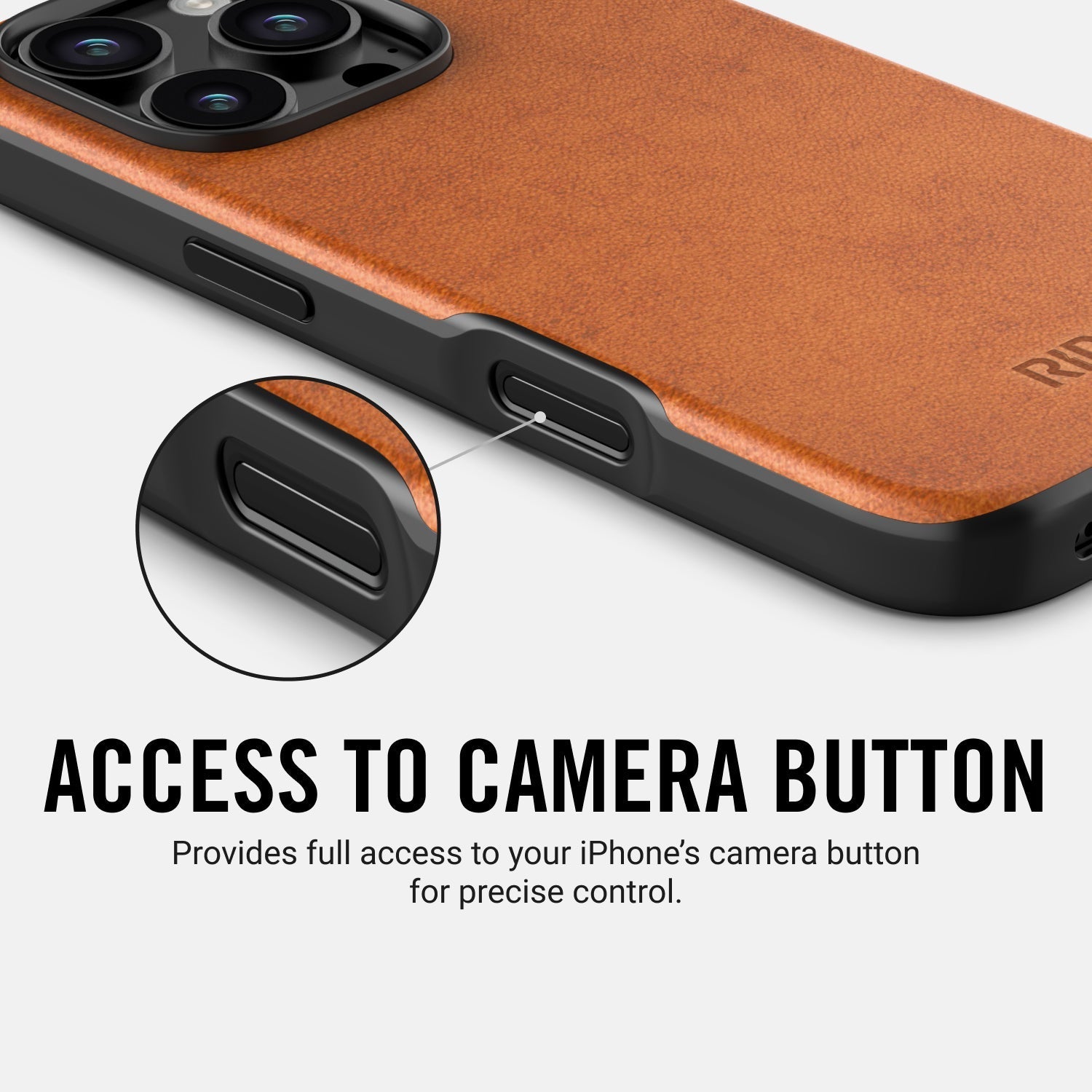 Ridge Phone Case - Tobacco Brown Leather - iPhone 16 Pro