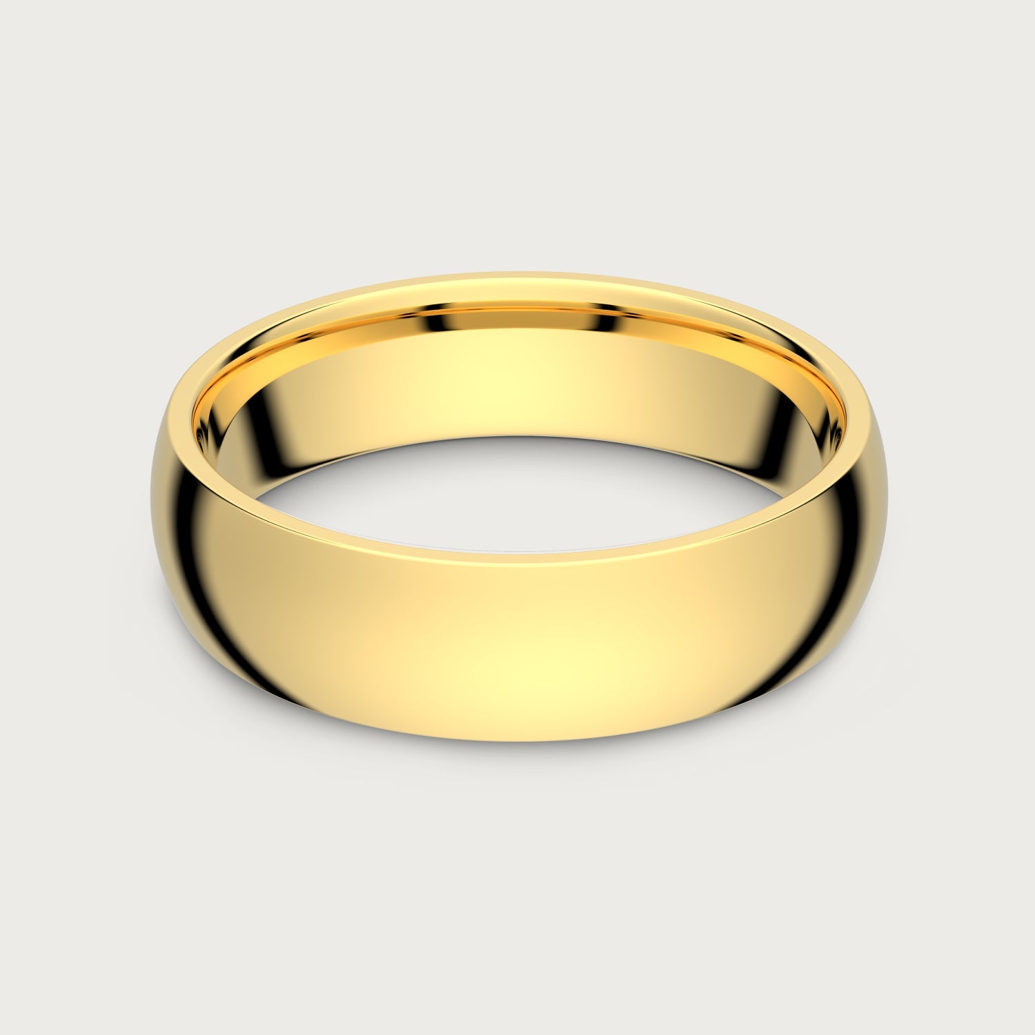 6mm Rounded Ring Set - 24K Gold - Tantalum Carbide