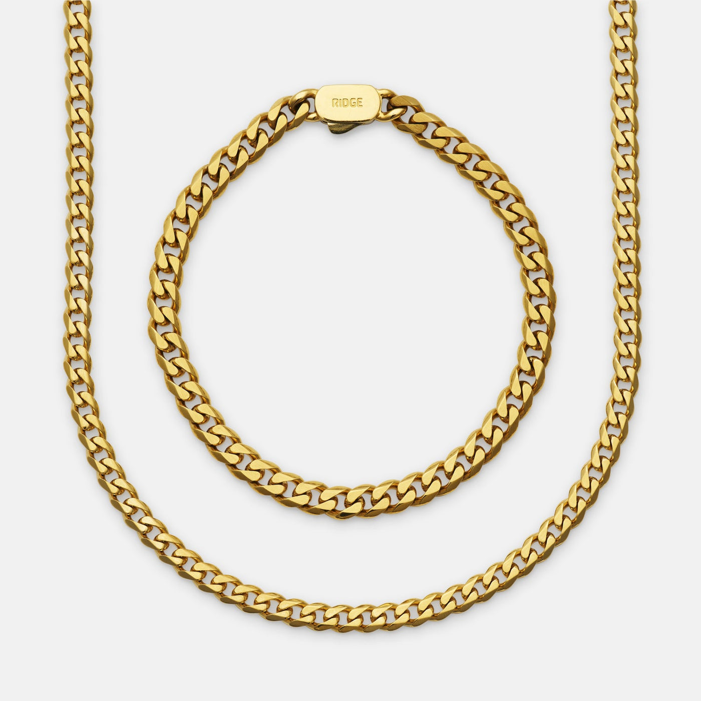 6mm Curb Bracelet - 18K Gold - Large