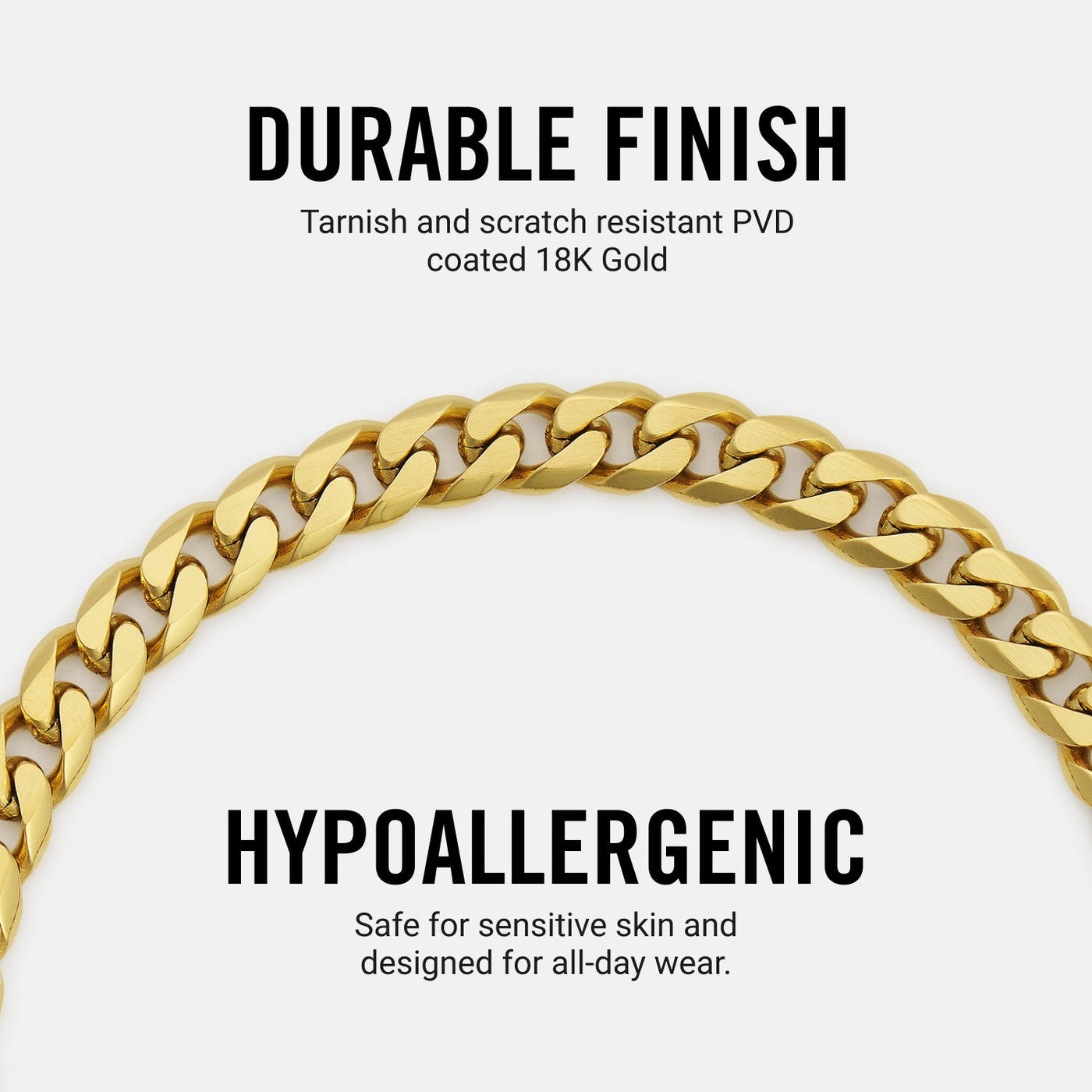 Curb Chain Kit - 18K Gold - Large