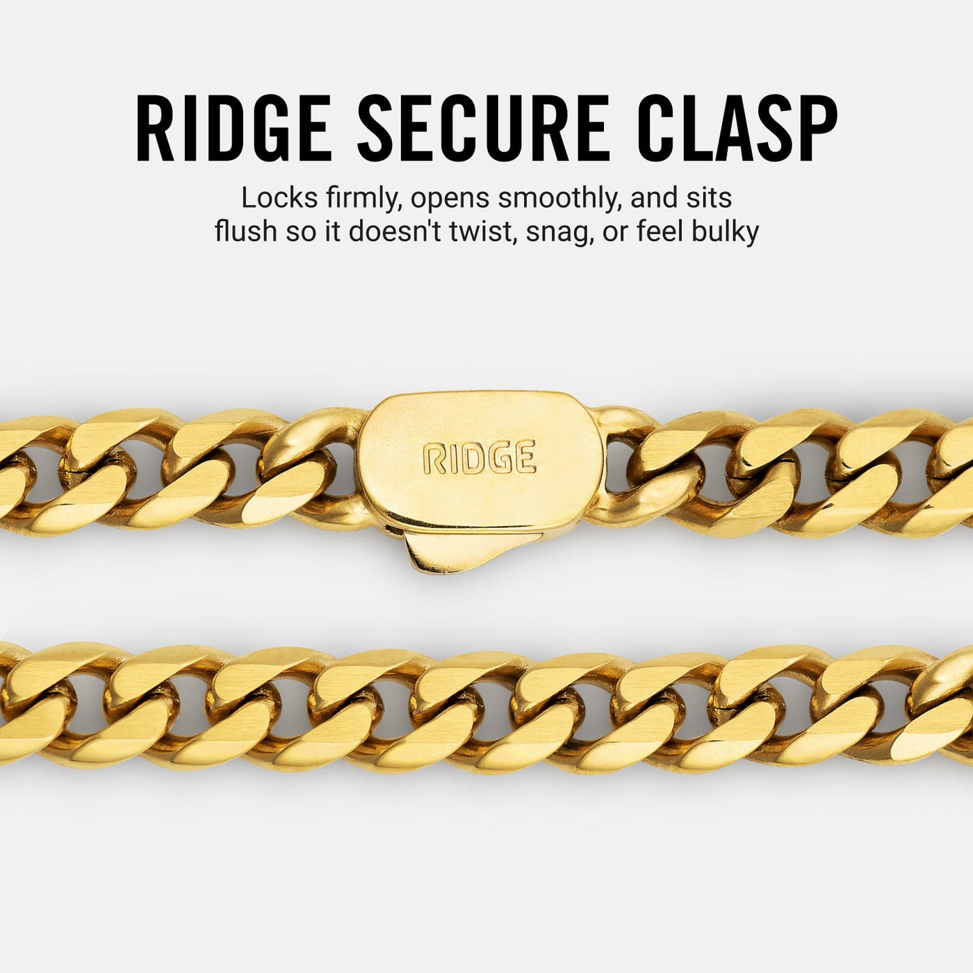 5mm Curb Chain - 18K Gold - 22"