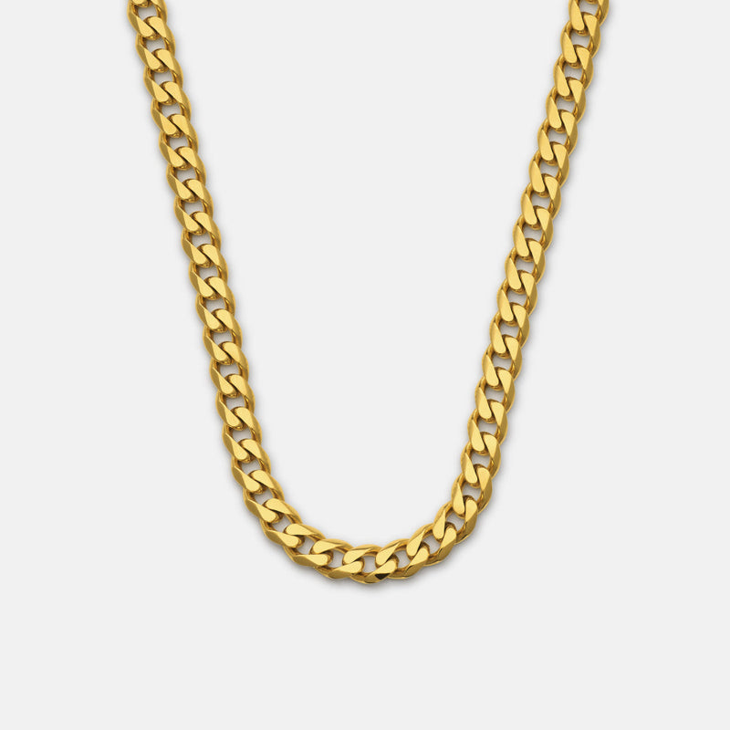5mm Curb Chain - 18K Gold - 22"