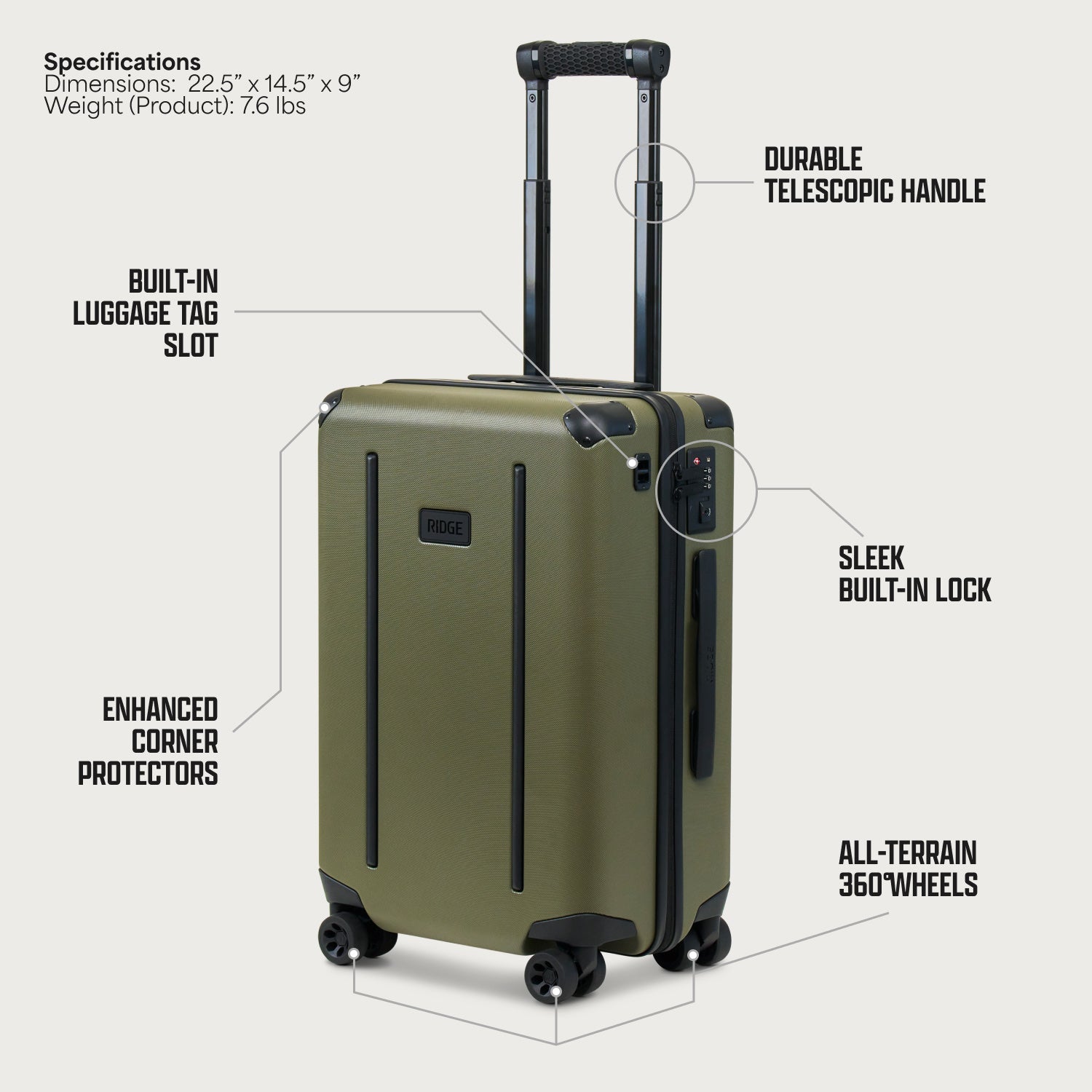 Ridge Long Haul Set - Matte Olive