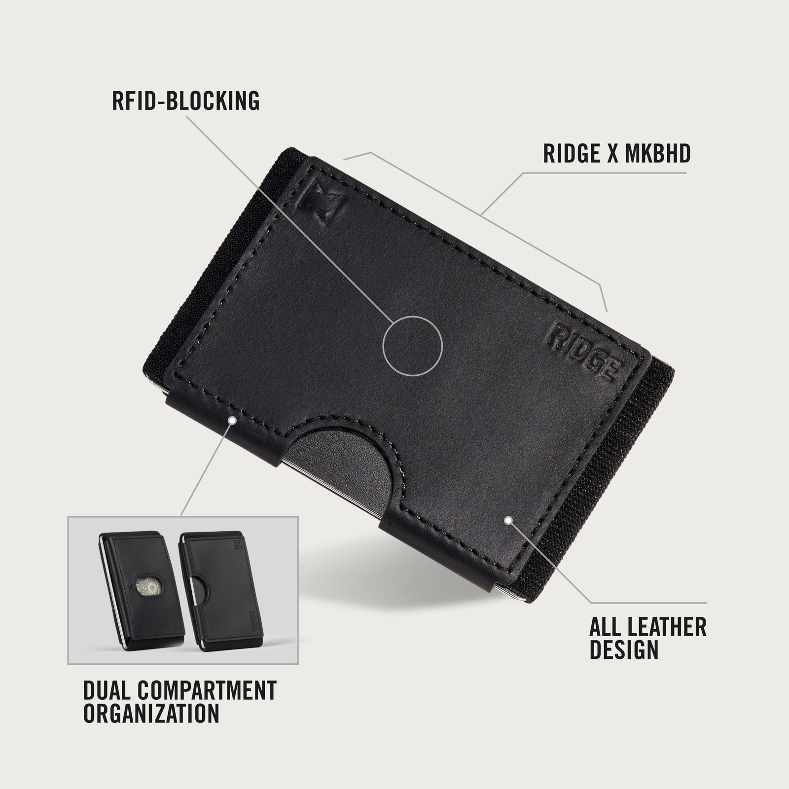 Ridge Biflex - MKBHD - Midnight Black Leather