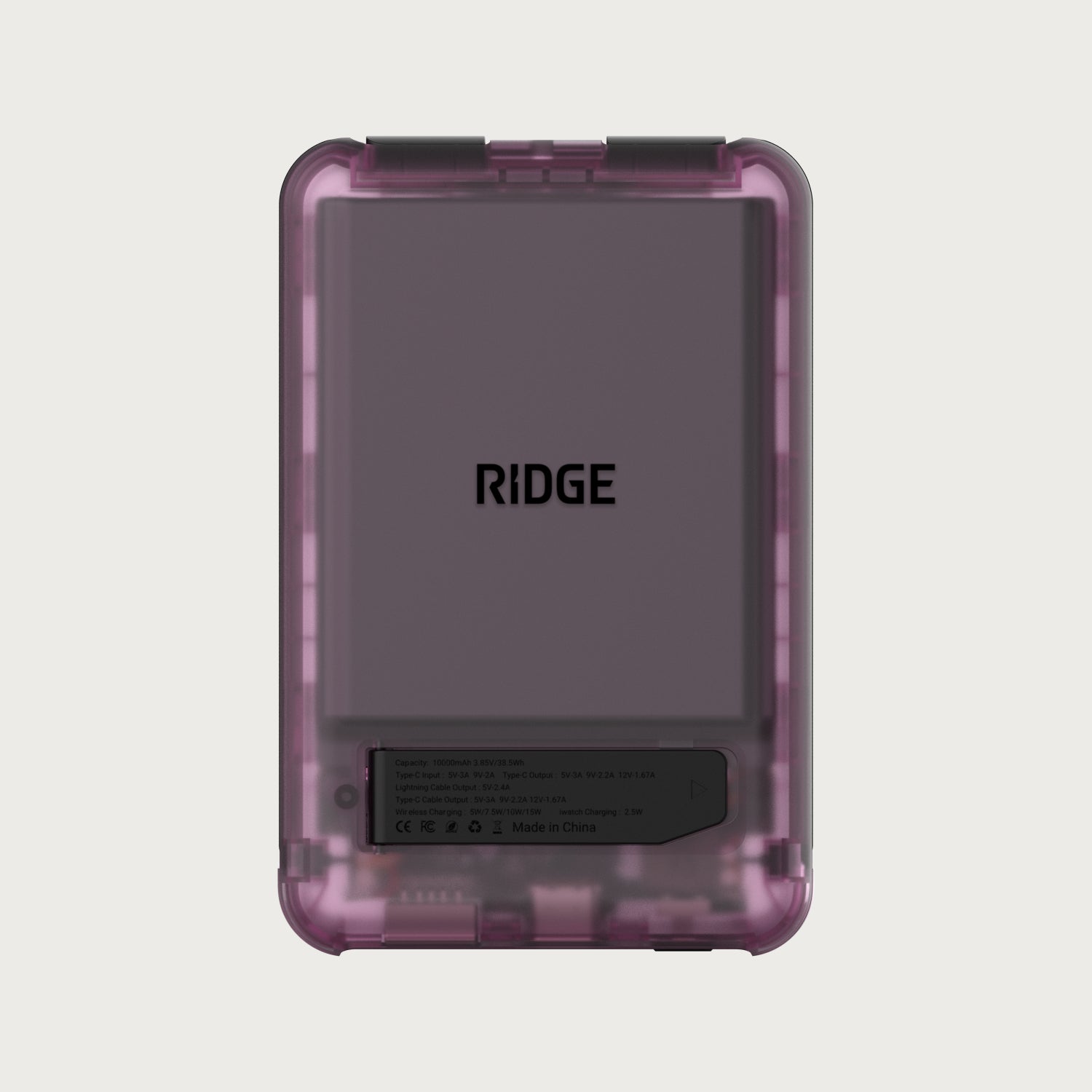 Ridge Power Bank - 10k mAh - Atomic Purple