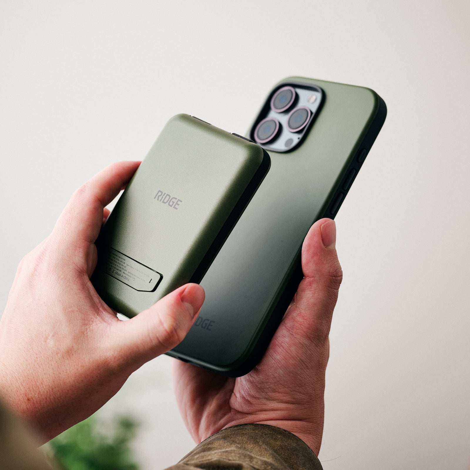 Ridge Power Bank - 10k mAh Bundle - Matte Olive - 3-Pack