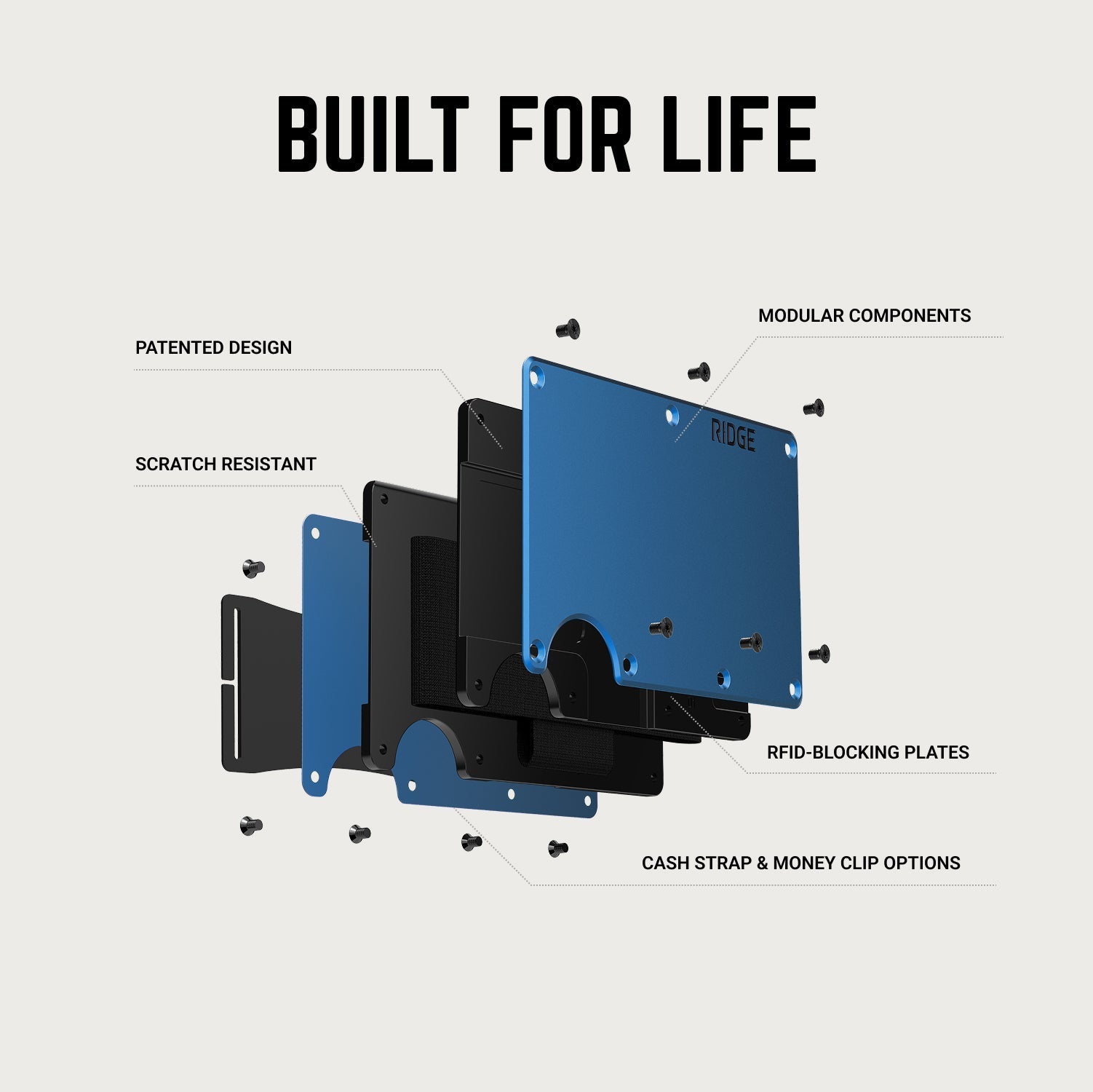 Ridge Wallet - Houston Texans - Carbon Fiber 3k