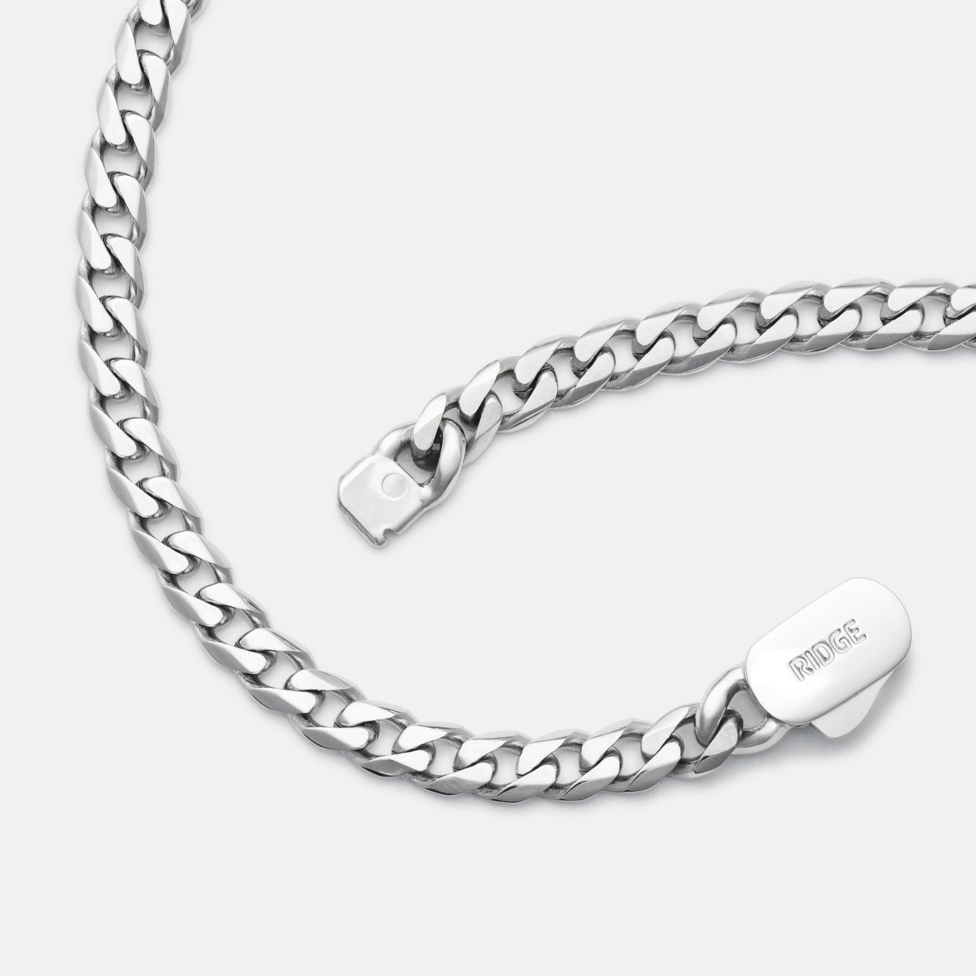5mm Curb Chain - Platinum - 20"