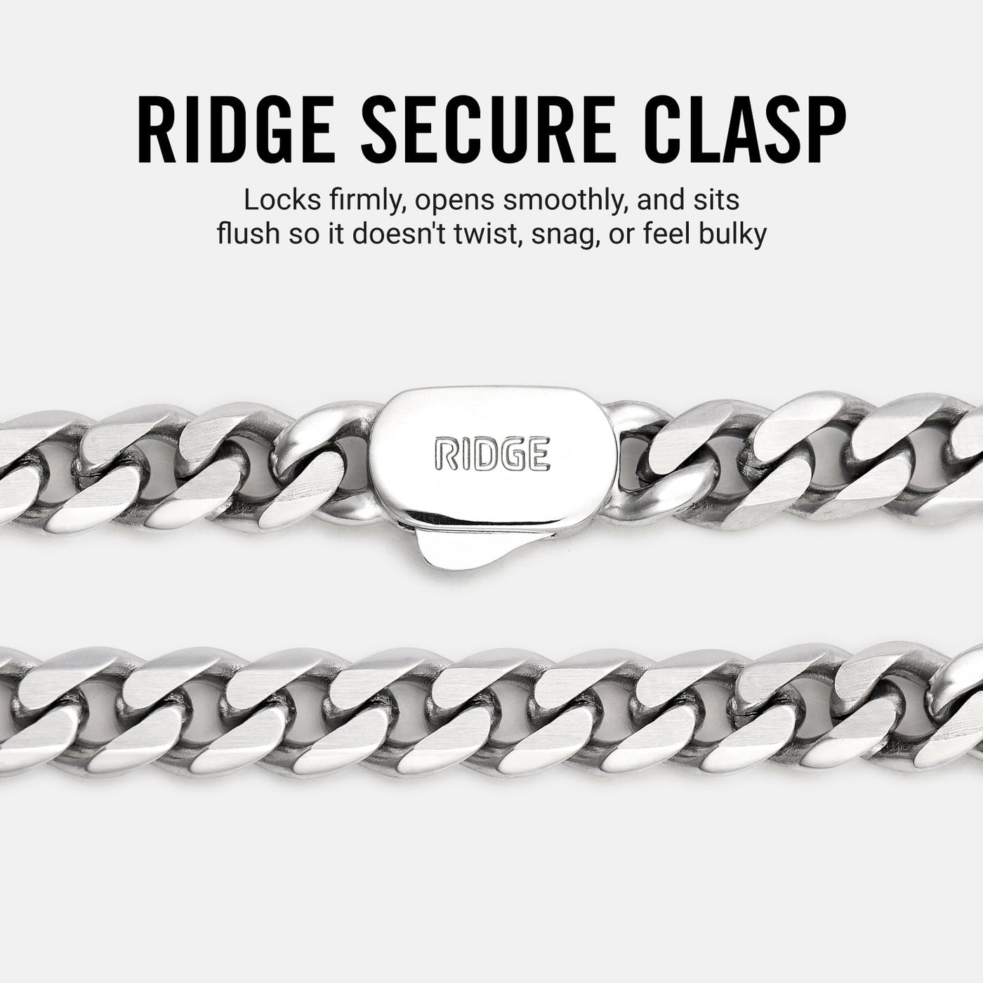 5mm Curb Chain - Platinum - 20"