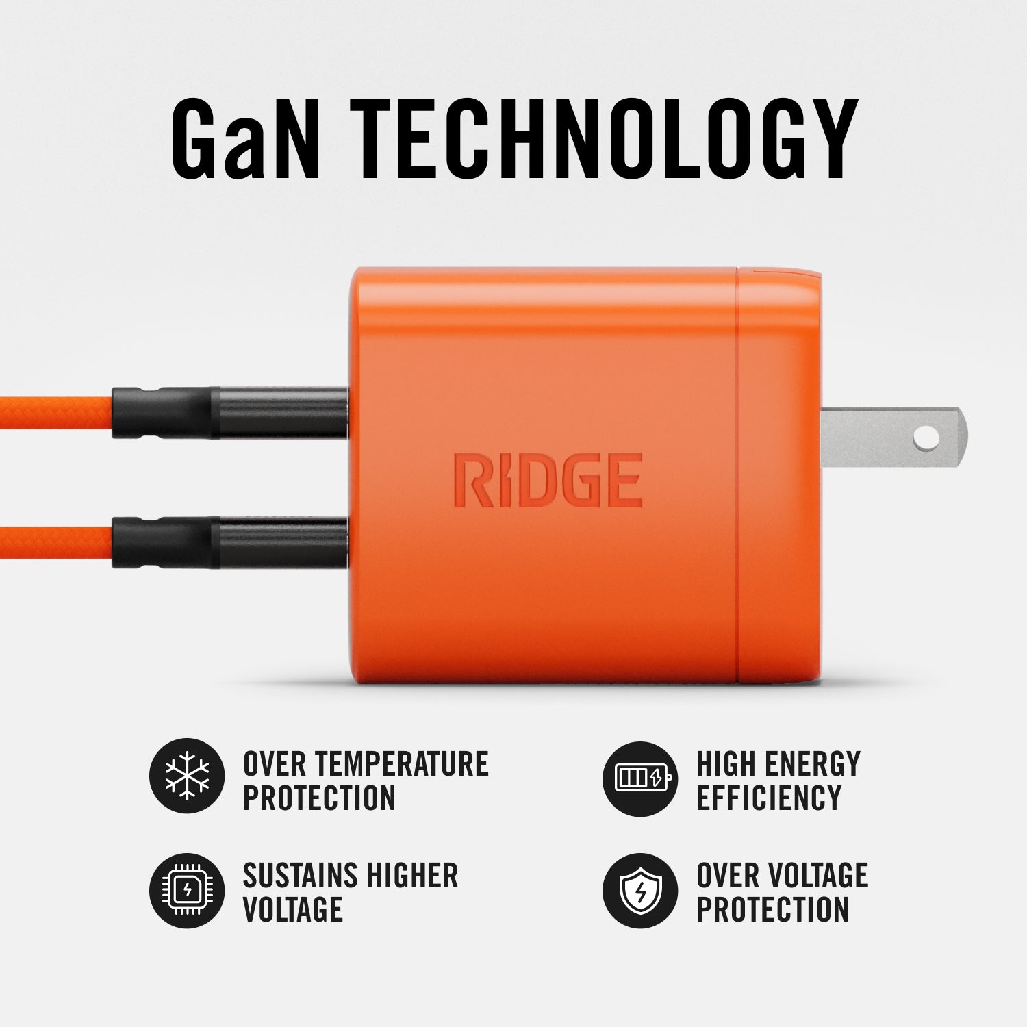 Wall Charger Set - 45W - Basecamp Orange