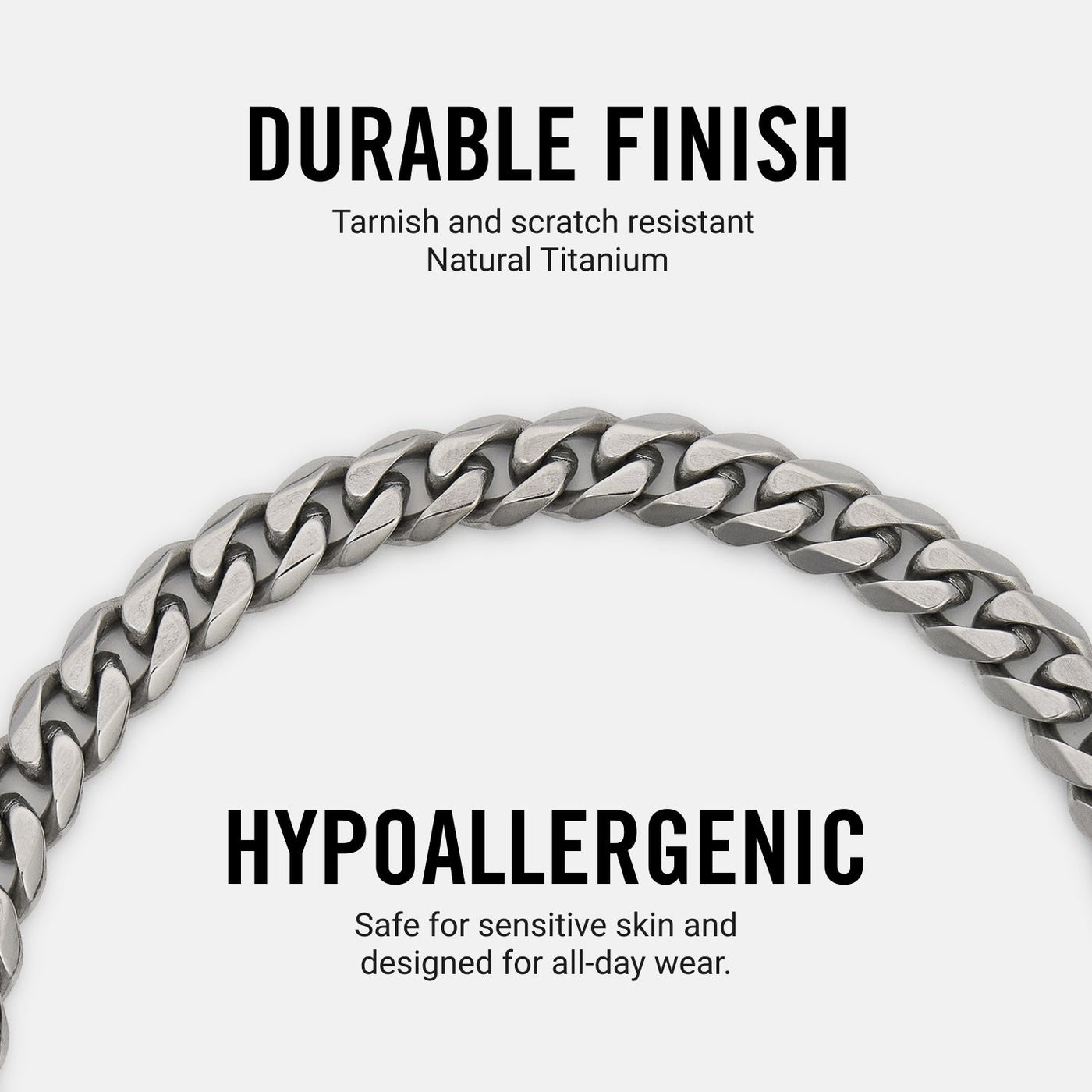 Curb Chain Kit - Titanium - Medium