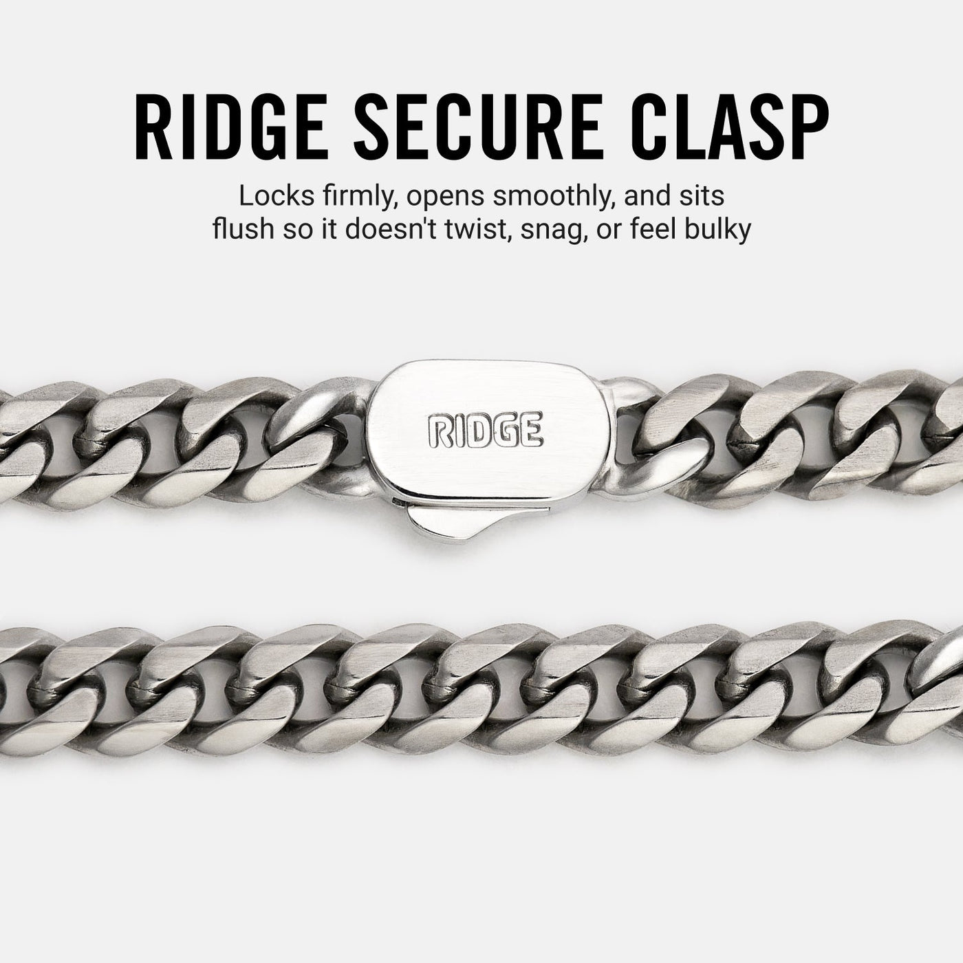 5mm Curb Chain - Titanium - 22"