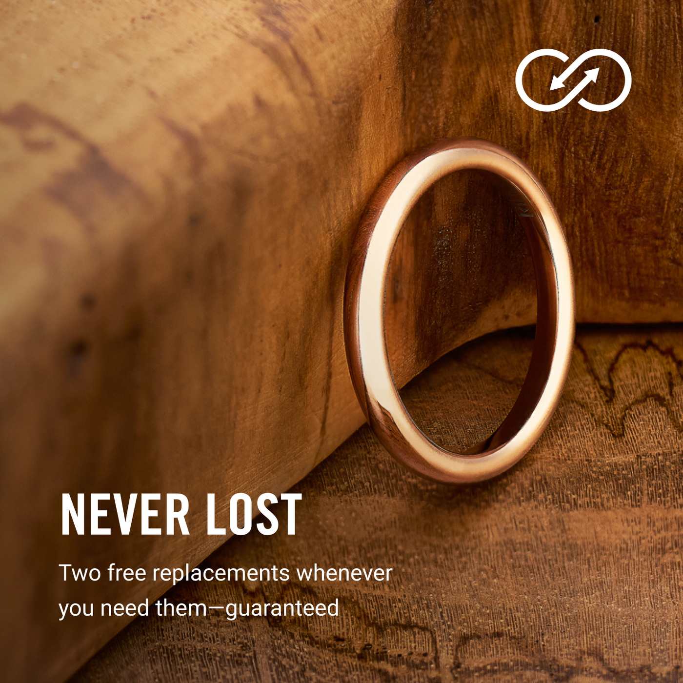 2mm Rounded Ring Set - 14K Rose Gold