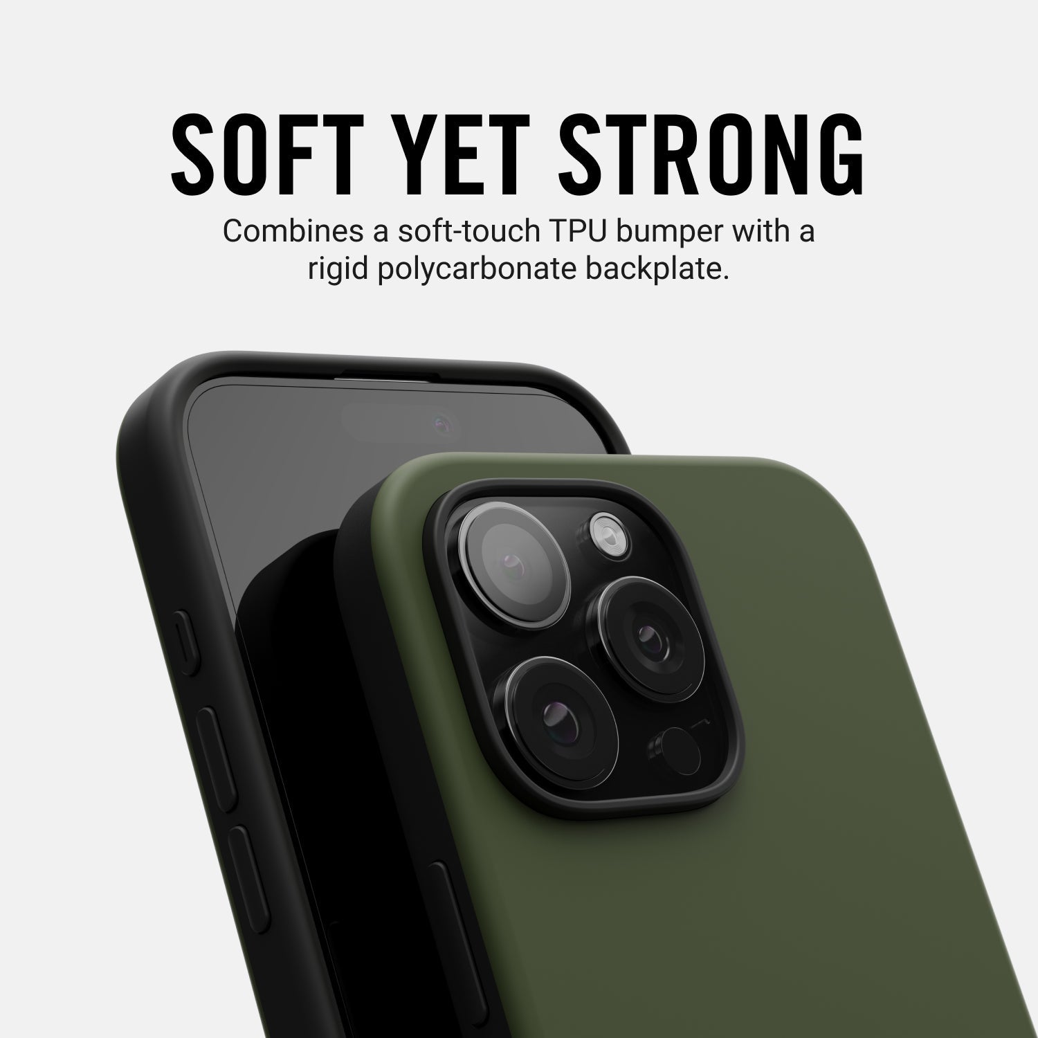 Ridge Phone Case - Matte Olive - iPhone 16 Plus