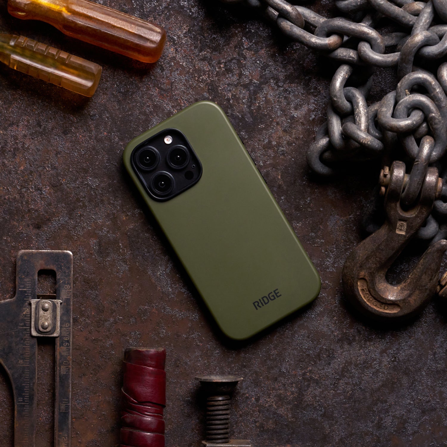 Ridge Phone Case - Matte Olive - iPhone 16 Pro